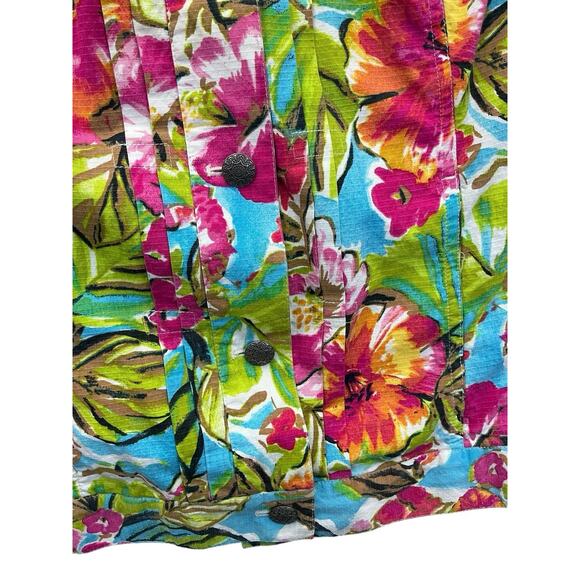 Chicos Jacket Womens 2 Multicolor Floral Multicolor - Picture 5 of 14